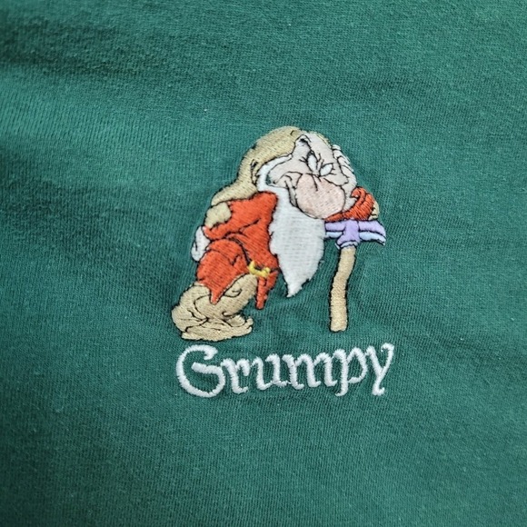 VTG 90s Disney Classics Snow White Grumpy Dwarfs Jerry Leigh T-Shirt Men Size Lg - Picture 4 of 8